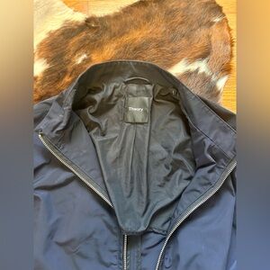 Navy blue XL (fits like a large) Theory bomber jacket in nylon.